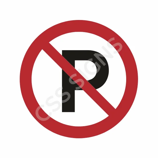 RUS063 No Parking Sign