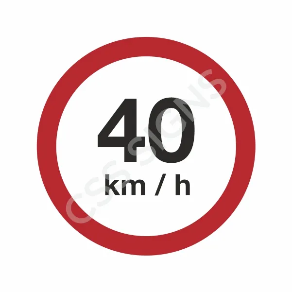 RUS064 40kmh Sign
