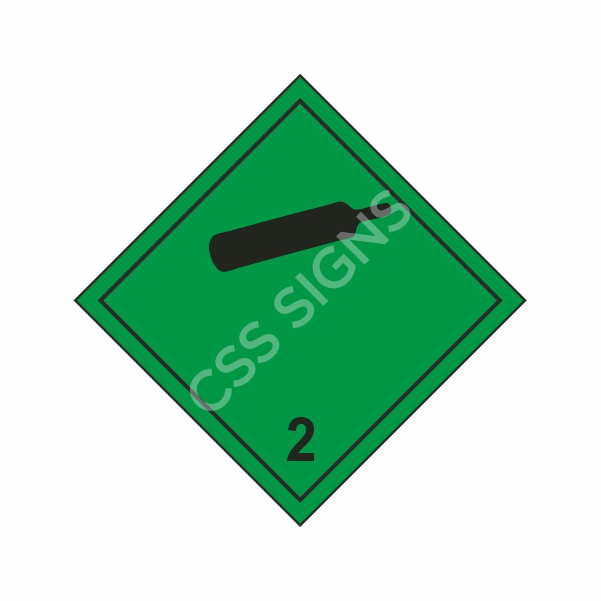 Class 2 Non Flammable Gas ADR Hazard Label