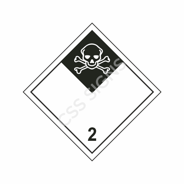 [500203-4] Class 2 Toxic Gas ADR Hazard Label (250x250, 5)