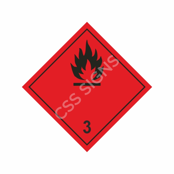 [500301-4] Class 3 Flammable Liquid ADR Hazard Label (250x250, 5)