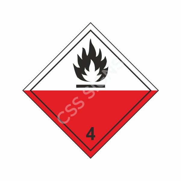 [500402-4] Class 4.2 Spontaneously Combustible ADR Hazard Label (250x250, 5)