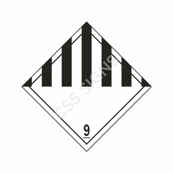 [500901-4] Class 9 Miscellaneous ADR Hazard Label (250x250, 5)