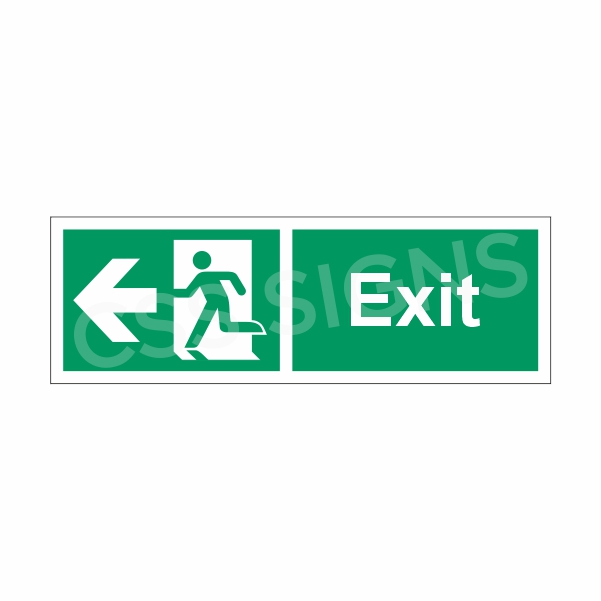 Exit Left Sign