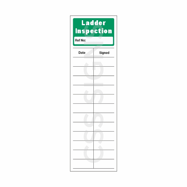 Ladder Inspection Label