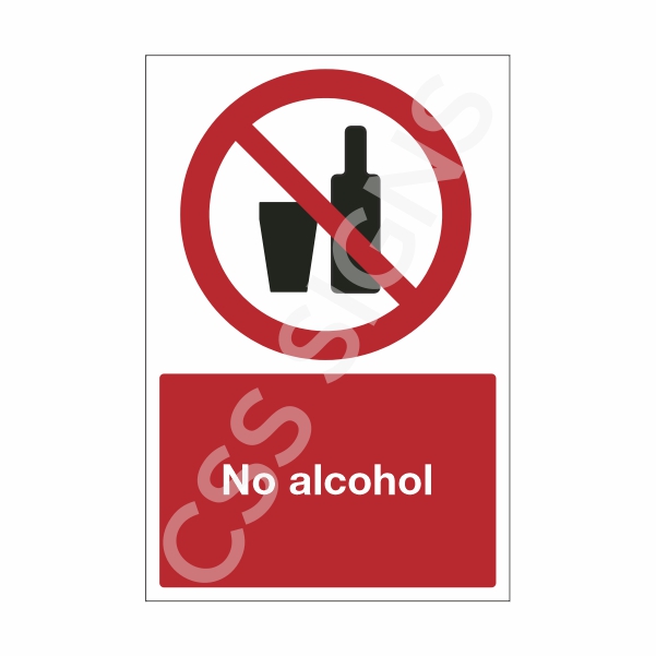 [27611-1] No Alcohol Sign (Corriboard, 100x150)