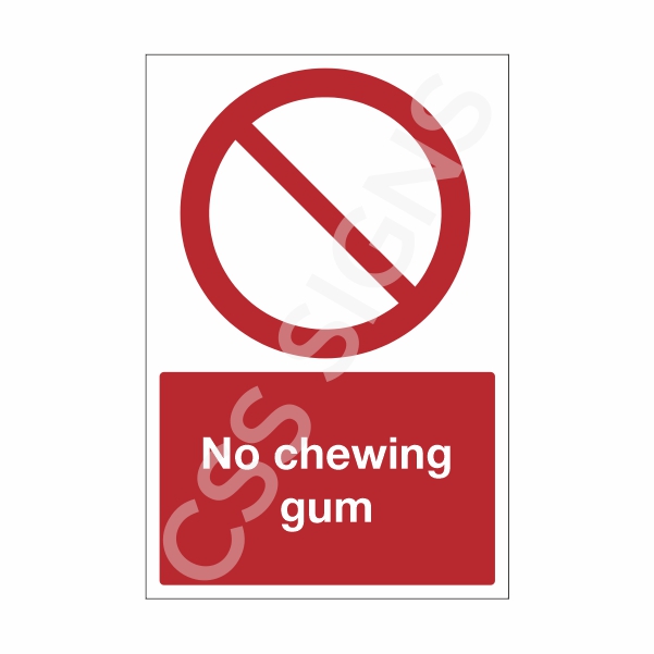 [28413-1] No Chewing Gum Sign (Corriboard, 100x150)