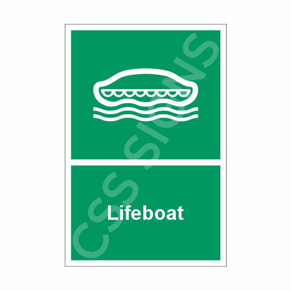[42107-1] Lifeboat Sign (Corriboard, 100x150)