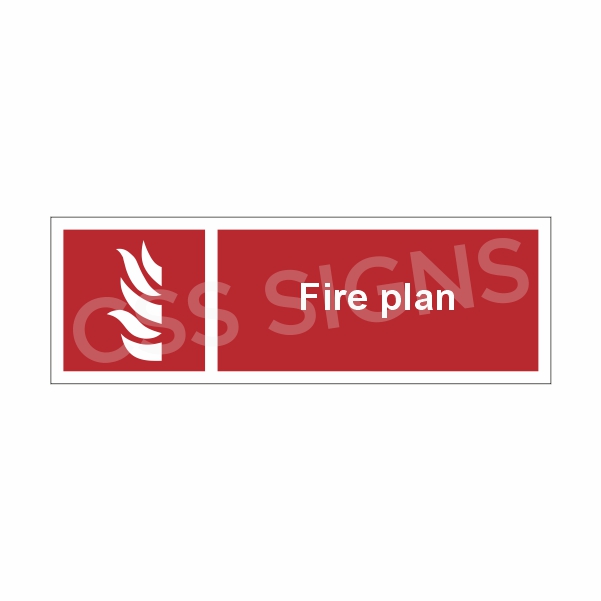 [52001-1] Fire Plan Sign (Corriboard, 300x100)