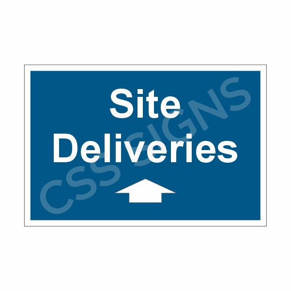 [305121-1] Site Deliveries Straight Ahead Sign (Corriboard, 100x150)