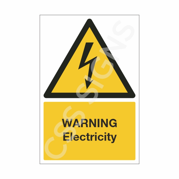 [10101-1] Warning Electricity Sign (Corriboard, 100x150)
