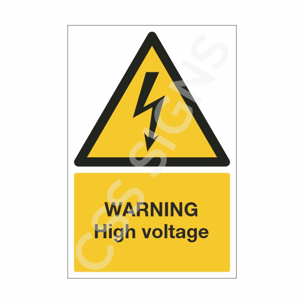 [10102-1] Warning High Voltage Sign (Corriboard, 100x150)