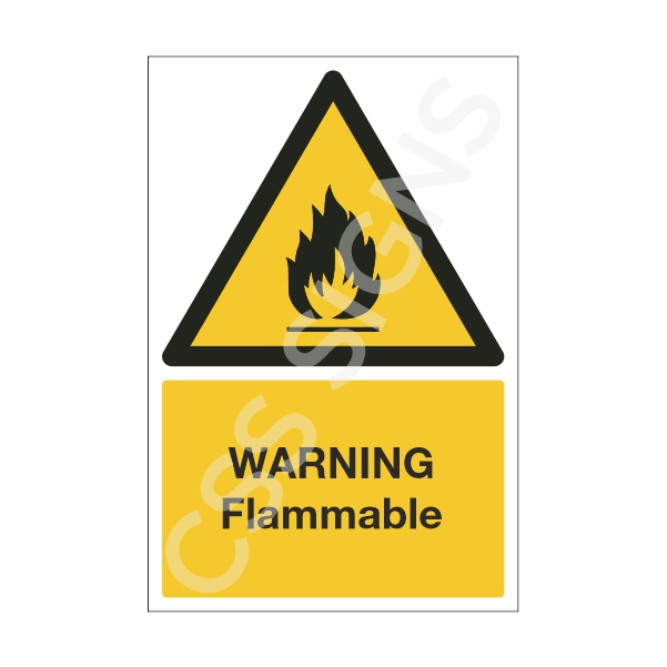 [10201-1] Warning Flammable Sign (Corriboard, 100x150)