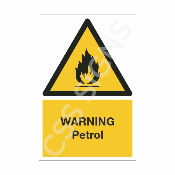 Warning Petrol Sign