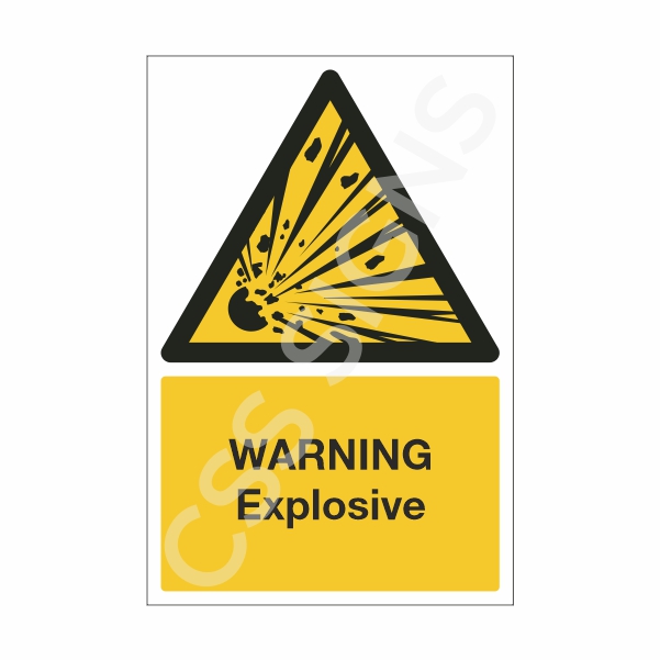 [10301-1] Warning Explosive Sign (Corriboard, 100x150)