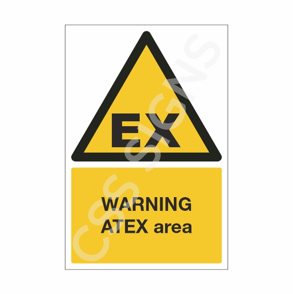 [10308-1] Warning ATEX Area Sign (Corriboard, 100x150)
