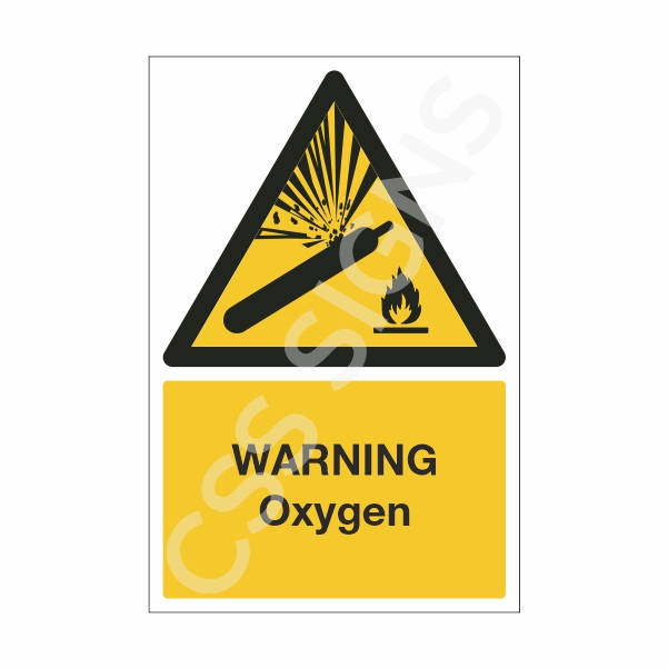 Warning Oxygen Sign