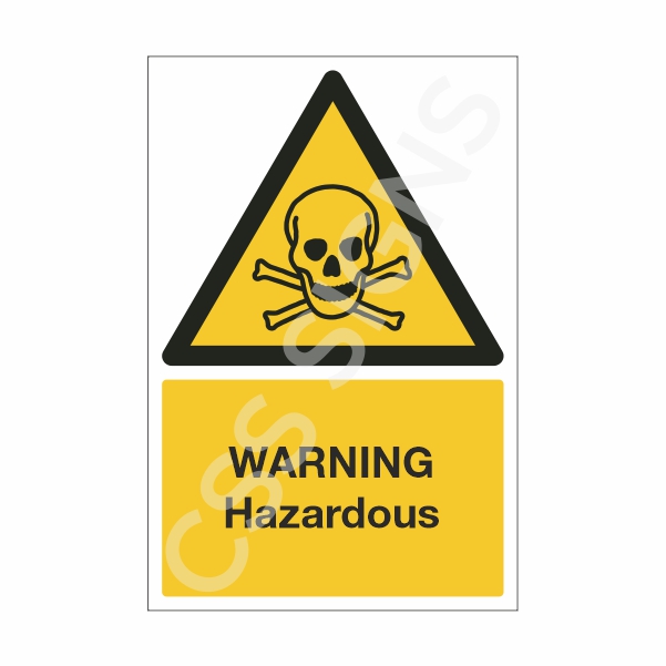 [10601-1] Warning Hazardous Sign (Corriboard, 100x150)