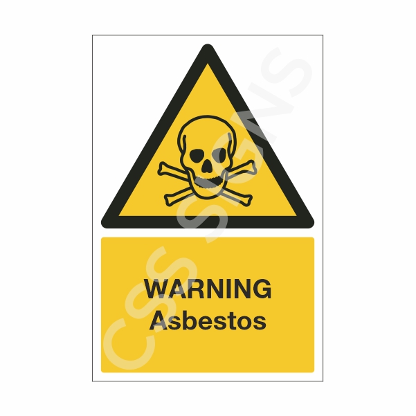 [10609-1] Warning Asbestos Sign (Corriboard, 100x150)