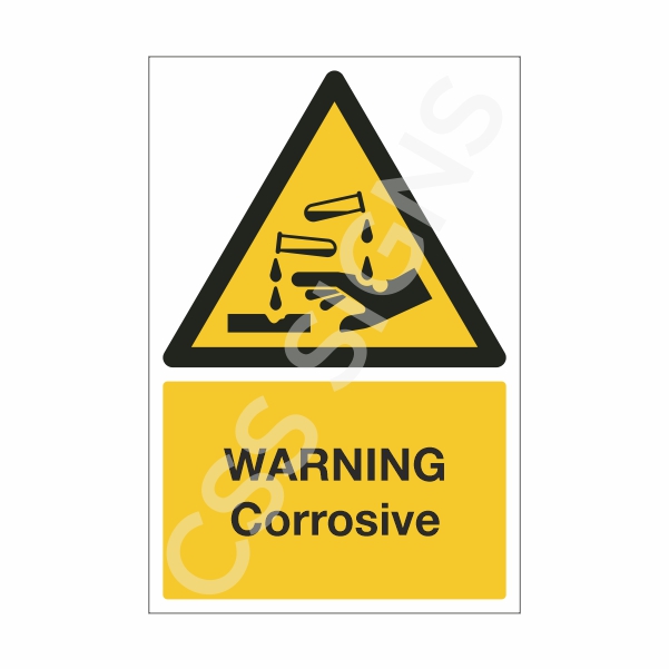 [10801-1] Warning Corrosive Sign (Corriboard, 100x150)