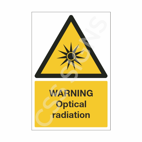 [11102-1] Warning Optical Radiation Sign (Corriboard, 100x150)