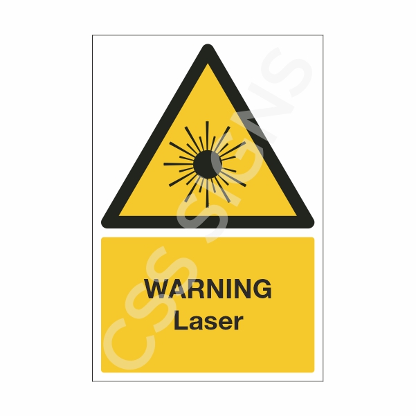 [11231-1] Warning Laser Sign (Corriboard, 100x150)