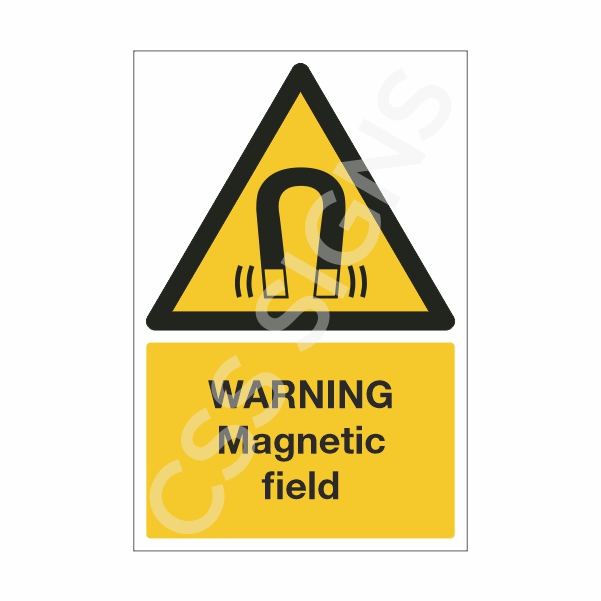 [11301-1] Warning Magnetic Field Sign (Corriboard, 100x150)