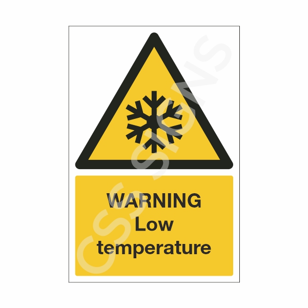 [11401-1] Warning Low Temperature Sign (Corriboard, 100x150)