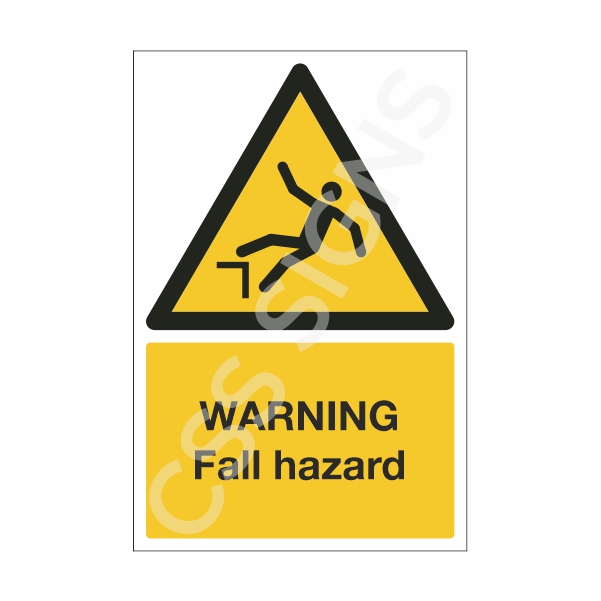 [11501-1] Warning Fall Hazard Sign (Corriboard, 100x150)