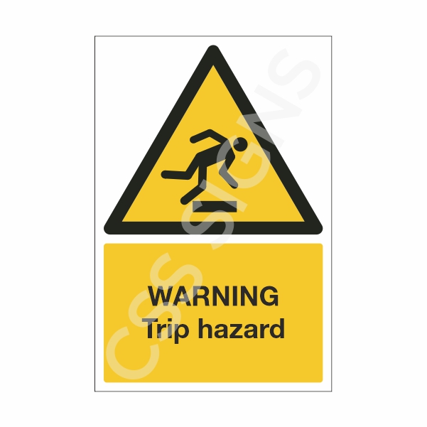 [11601-1] Warning Trip Hazard Sign (Corriboard, 100x150)