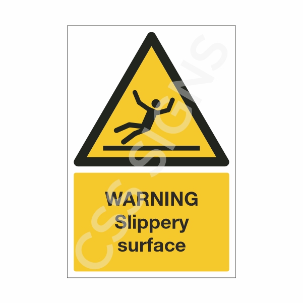 [11801-1] Warning Slippery Surface Sign (Corriboard, 100x150)
