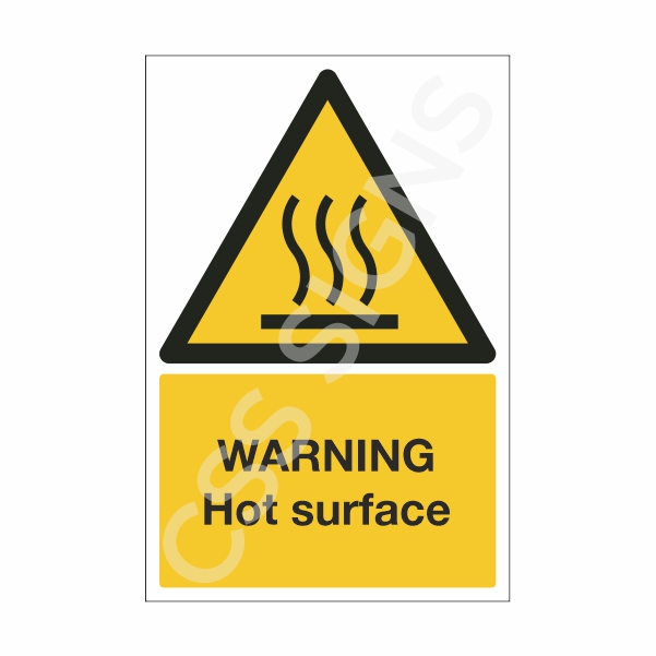 Warning Hot Surface Sign