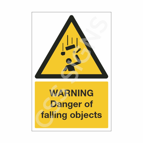 [12201-1] Warning Danger of Falling Objects Sign (Corriboard, 100x150)